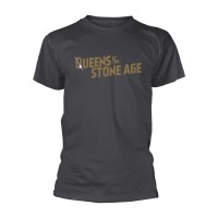 Queens Of The Stone Age - Text Logo Metallic (T-Shirt)