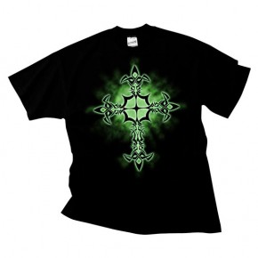 Celtic Cross Green Glow (T-Shirt)