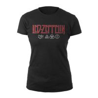 Led Zeppelin - Logo & Symbols (Girls T-Shirt)